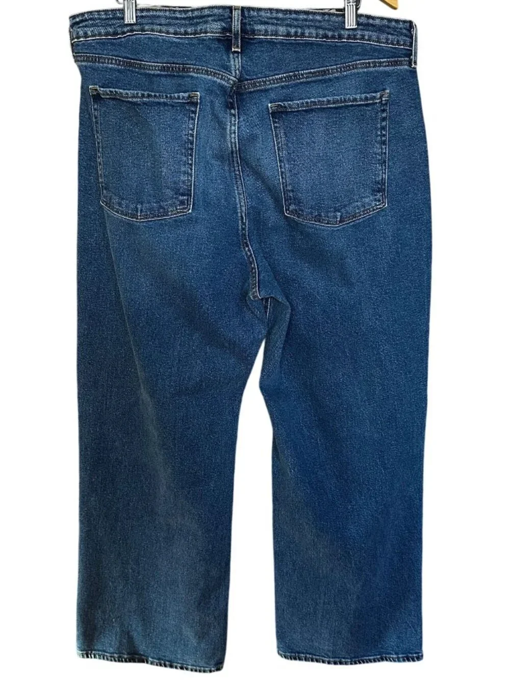 Old Navy Sky-Hi Wide Leg Jeans Plus Size 18 High Rise Medium Wash Stretch